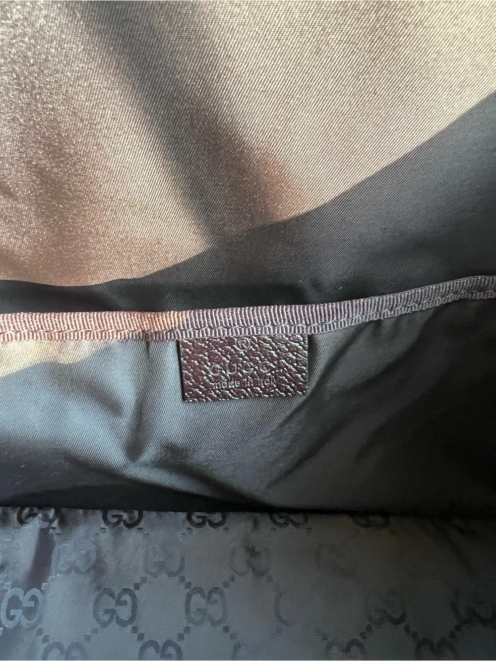 Gucci GG Canvas Monogram Diaper Baby Messenger Bag + Changing Pad